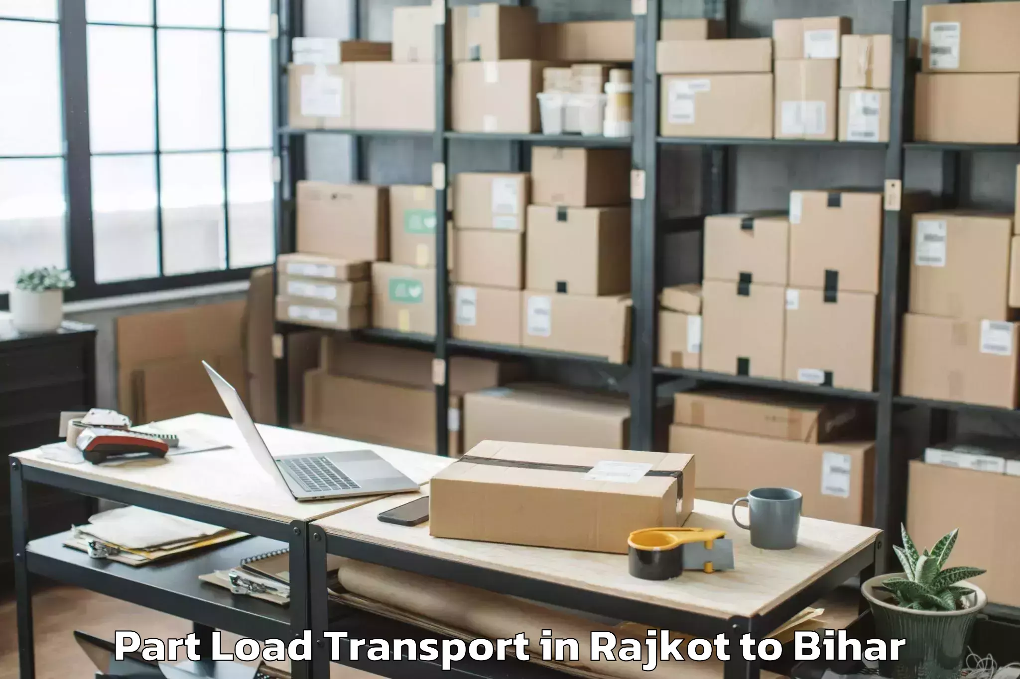 Book Rajkot to Pranpur Part Load Transport Online